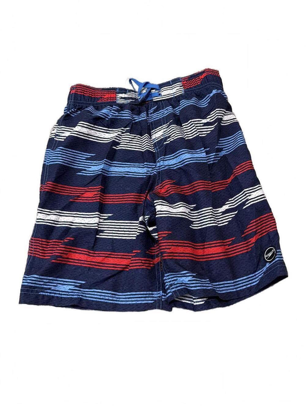Speedo Swim Trunks Striped Elastic Waist - Regular XL